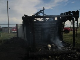 Баня и надворные постройки сгорели 8 июля в Вознесенском районе Нижегородской области 