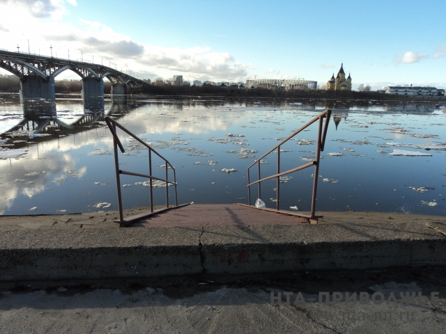 Уровень воды в районе Нижнего Новгорода за сутки прибавился на 8 см