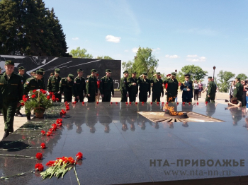 Регламентные работы проходят на монументе &quot;Вечный огонь&quot; в Нижегородском кремле
